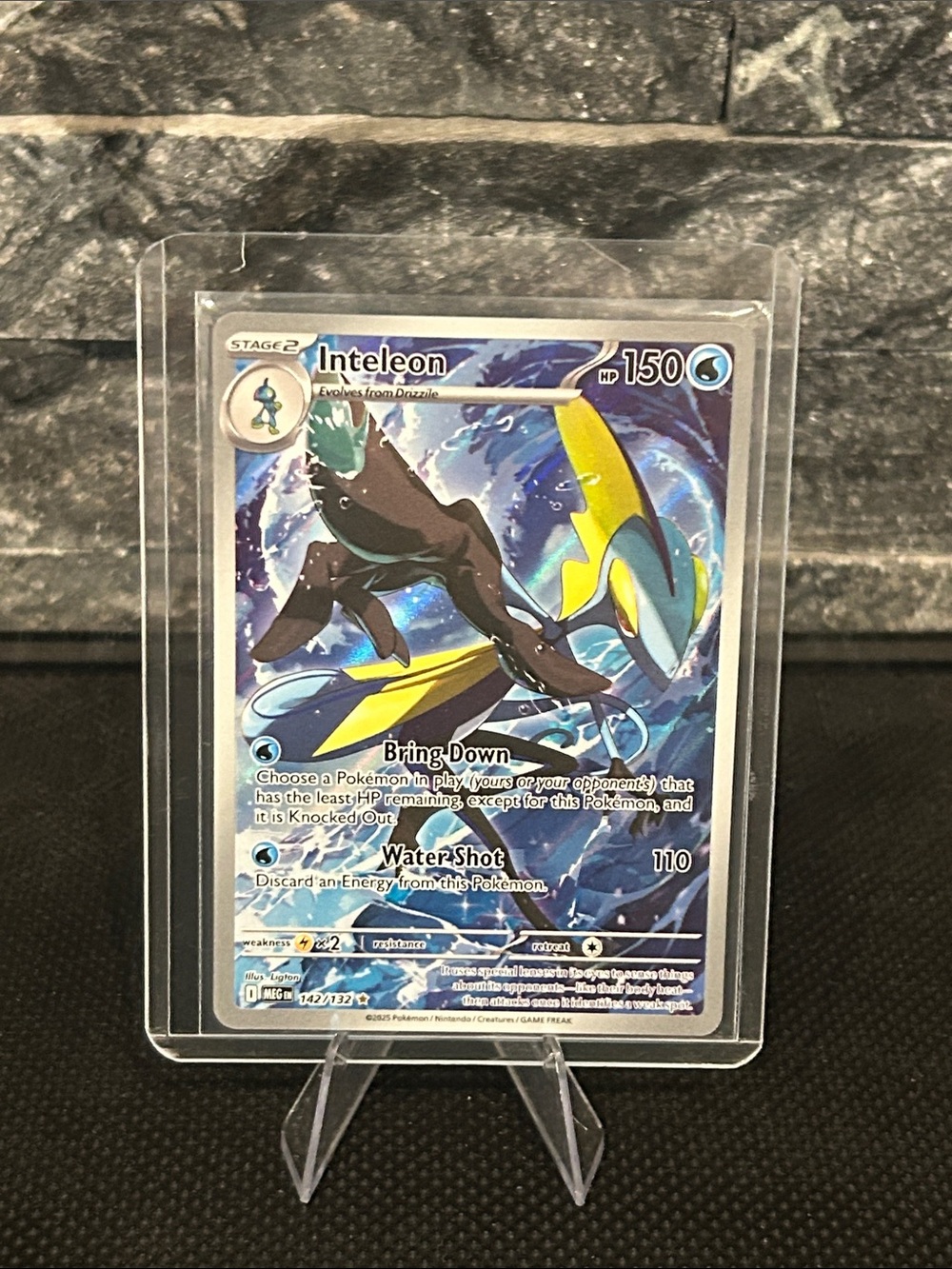 Pokemon Inteleon 142/132 Illustration Rare Holo Card from Mega Evolutions set
